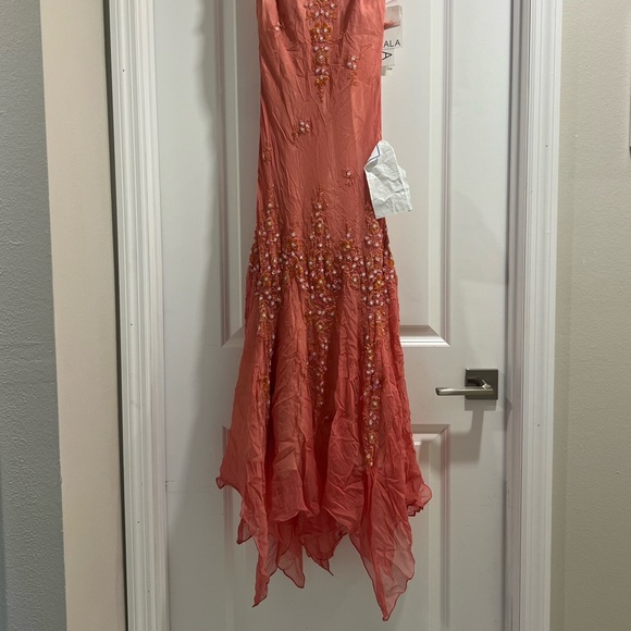 Scala pink silk beaded gown dress NWT - Picture 3 of 8